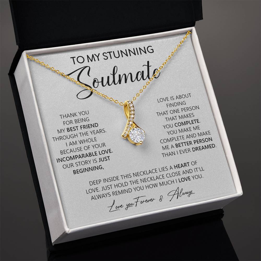 To My Stunning Soulmate | Love You, Forever & Always - Alluring Beauty necklace - Design Studios Direct