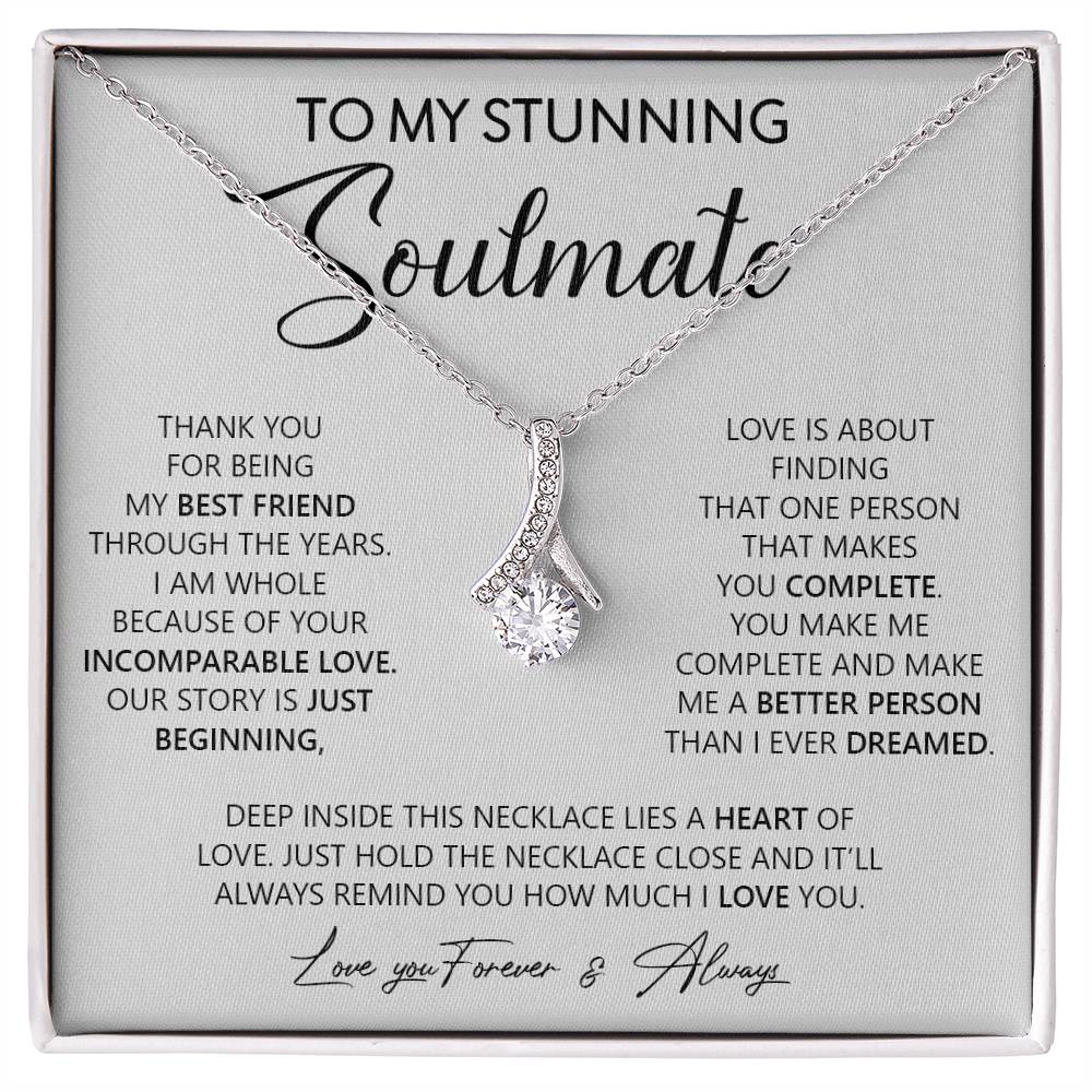 To My Stunning Soulmate | Love You, Forever & Always - Alluring Beauty necklace - Design Studios Direct