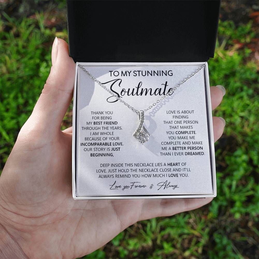 To My Stunning Soulmate | Love You, Forever & Always - Alluring Beauty necklace - Design Studios Direct