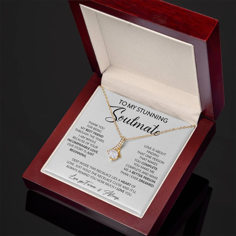 To My Stunning Soulmate | Love You, Forever & Always - Alluring Beauty necklace - Design Studios Direct