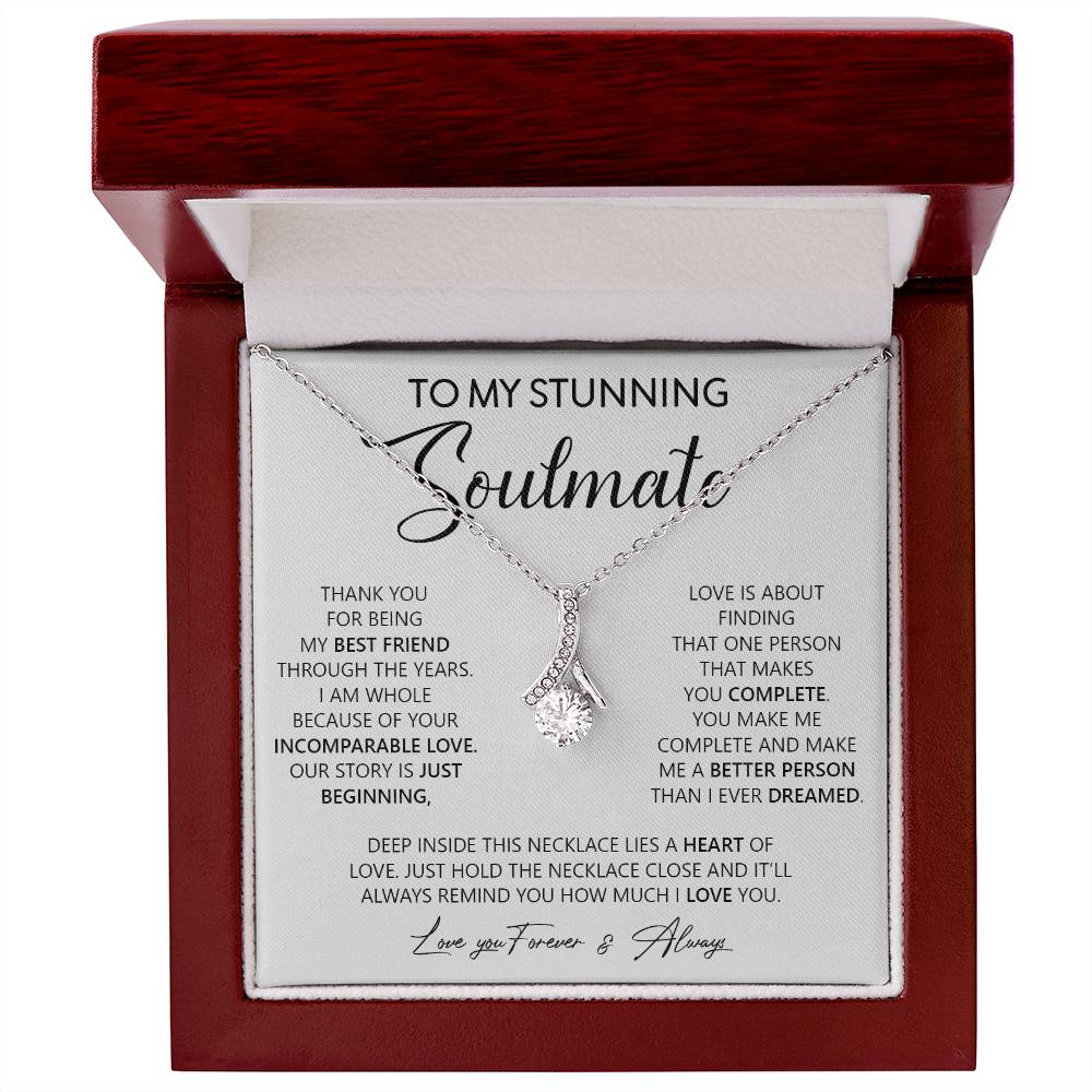 To My Stunning Soulmate | Love You, Forever & Always - Alluring Beauty necklace - Design Studios Direct