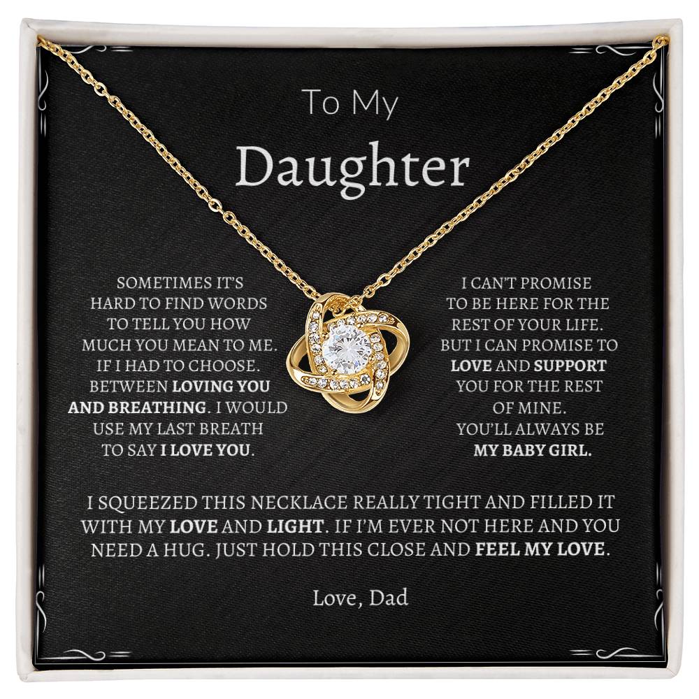 Sometimes It's Hard - Daughter Love Knot Necklace - Design Studios Direct