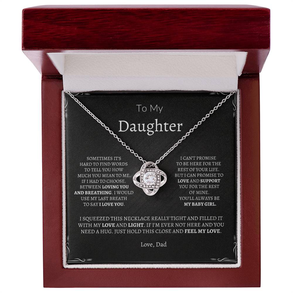 Sometimes It's Hard - Daughter Love Knot Necklace - Design Studios Direct