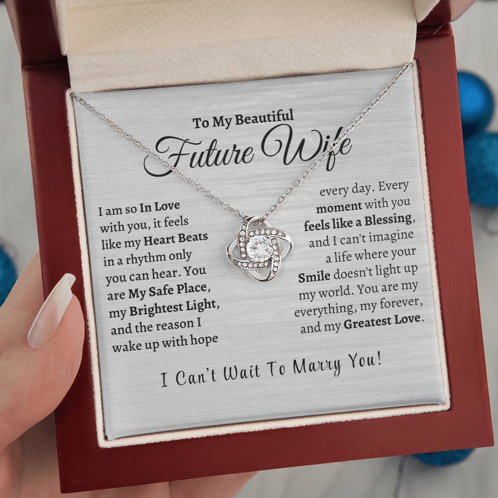 So In Love, My Beautiful Future Wife - Love Knot Necklace