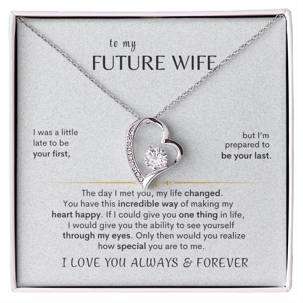 To MY Future Wife - Heart Necklace - Design Studios Direct