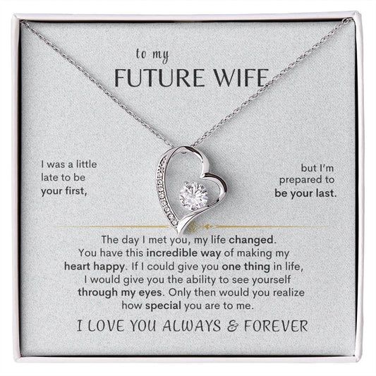 To MY Future Wife - Heart Necklace - Design Studios Direct