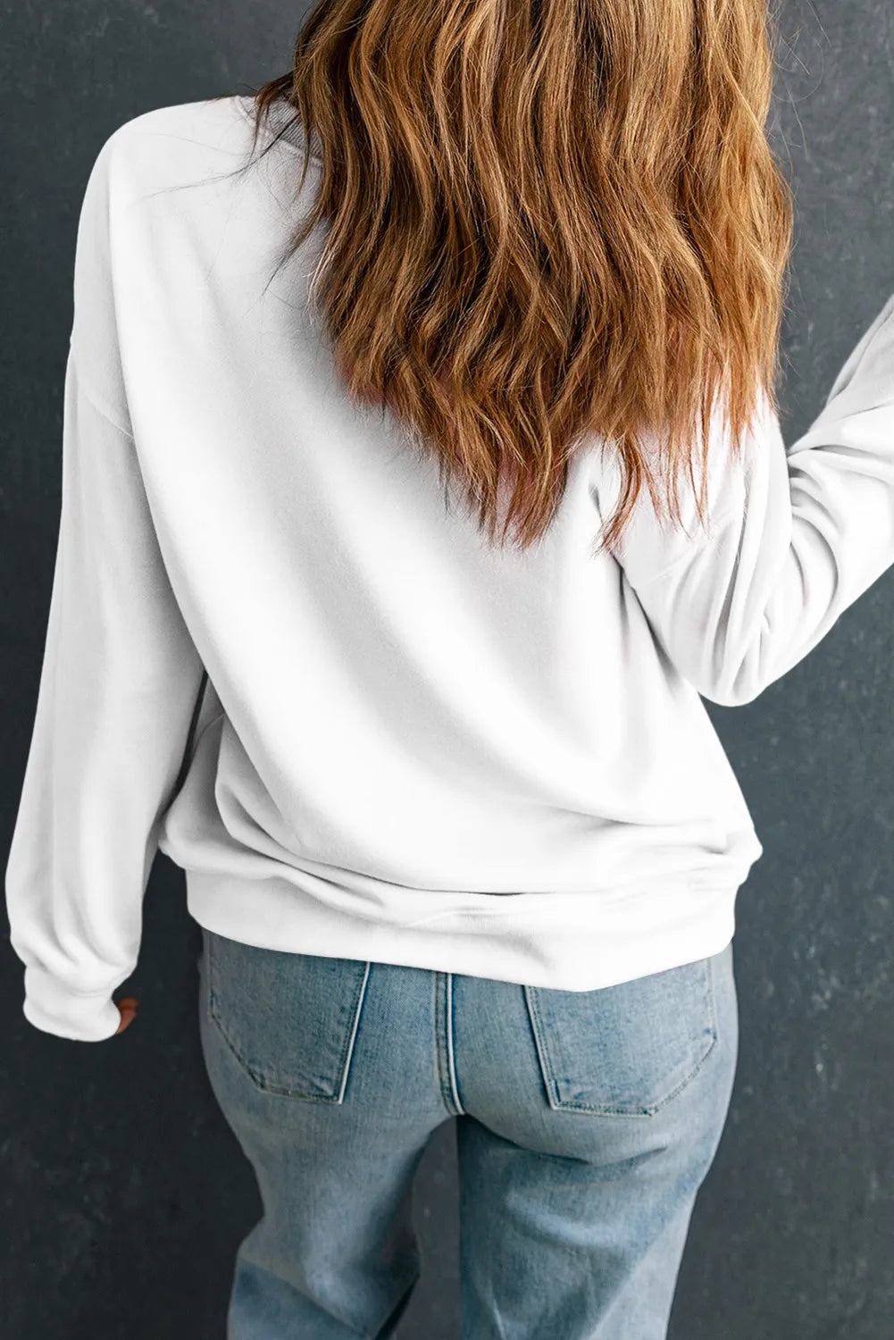 JOY Round Neck Long Sleeve Sweatshirt - Design Studios Direct