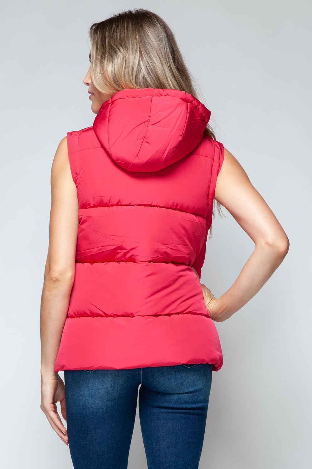 Snobbish Snap and Zip Closure Hooded Vest - Design Studios Direct