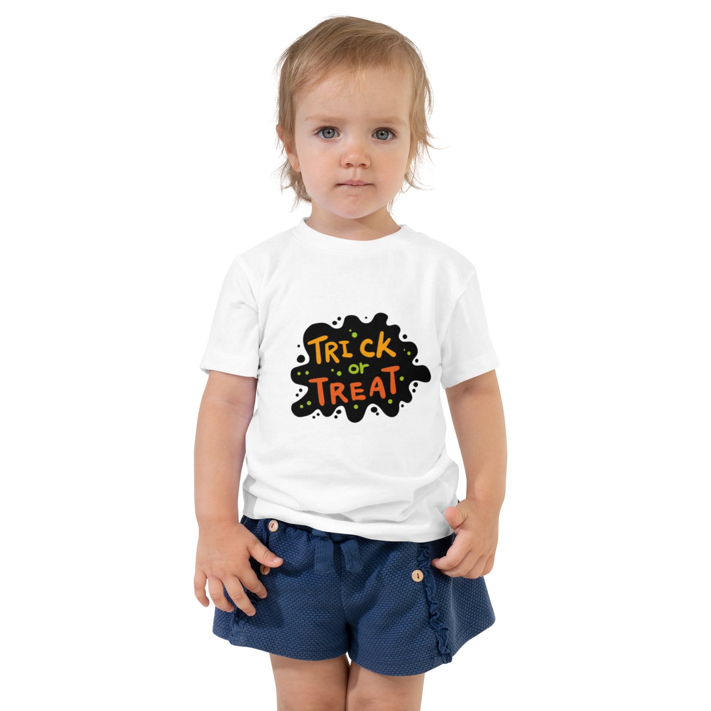 Trick or Treat for Toddlers Halloween T-Shirt Short Sleeve Tee - Design Studios Direct