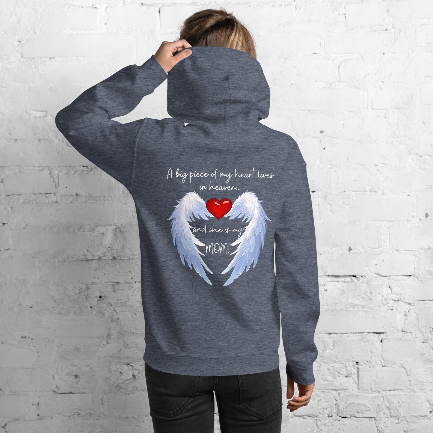 "Heavenly Heart Mom" Tribute Hoodie Unisex Hoodie - Design Studios Direct