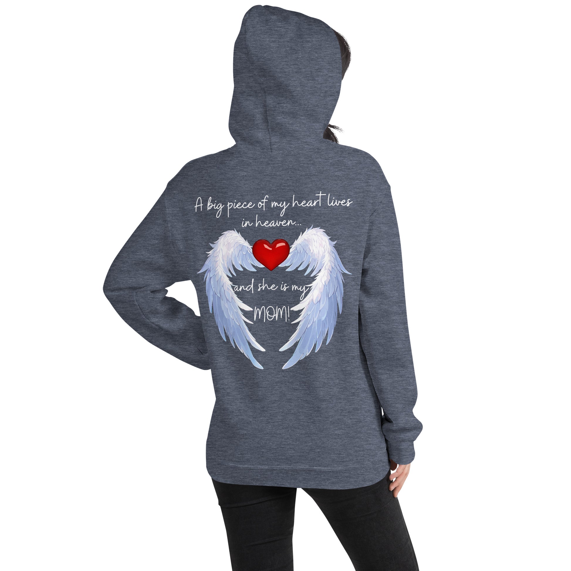 "Heavenly Heart Mom" Tribute Hoodie Unisex Hoodie - Design Studios Direct