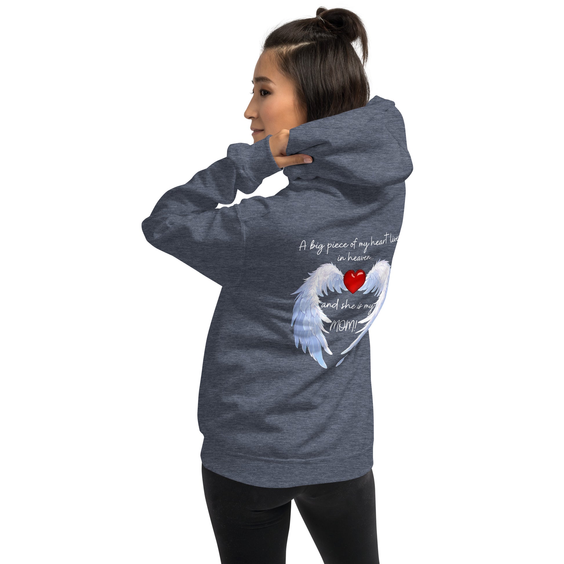 "Heavenly Heart Mom" Tribute Hoodie Unisex Hoodie - Design Studios Direct