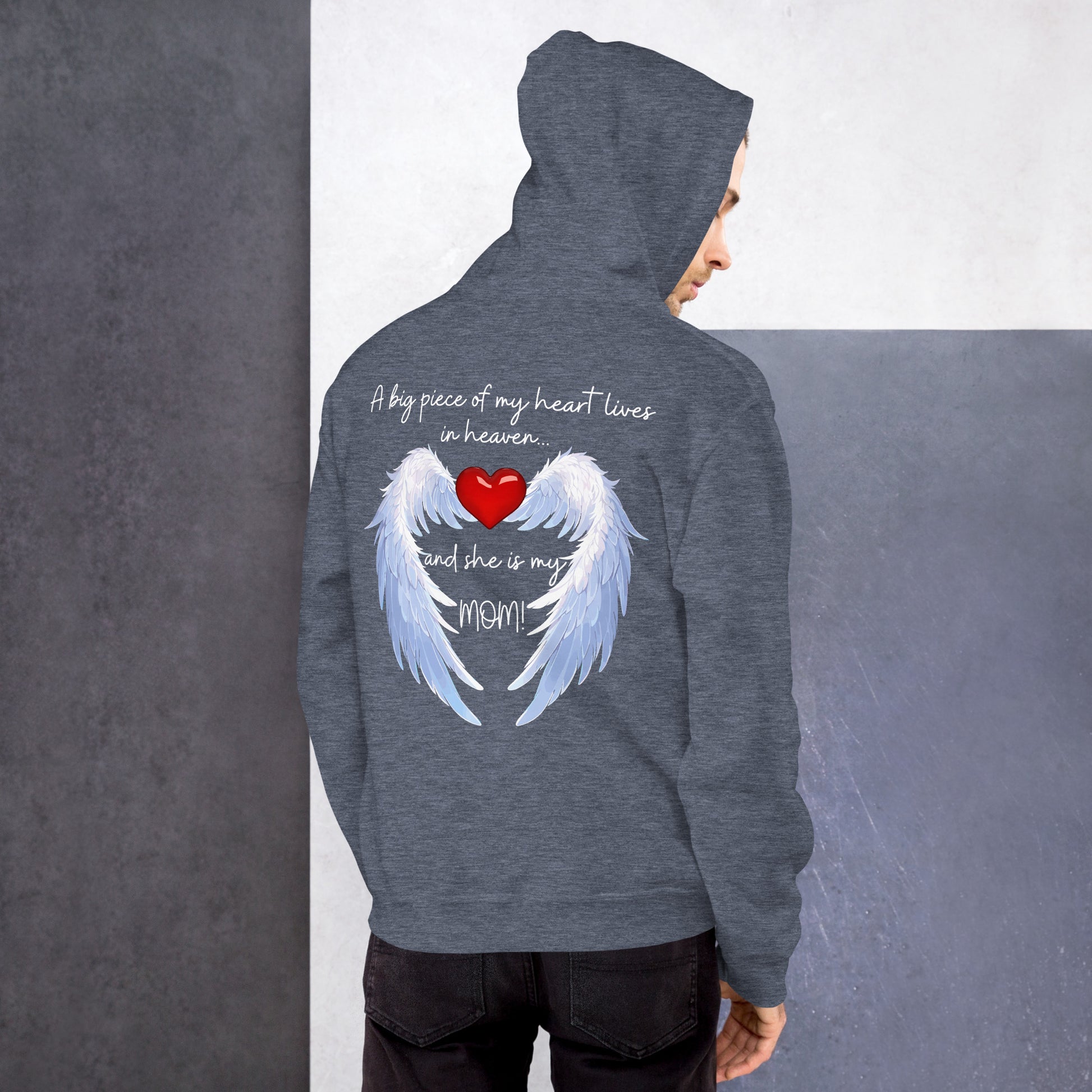 "Heavenly Heart Mom" Tribute Hoodie Unisex Hoodie - Design Studios Direct