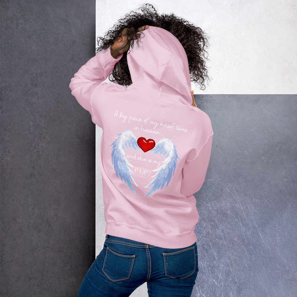 "Heavenly Heart Mom" Tribute Hoodie Unisex Hoodie - Design Studios Direct