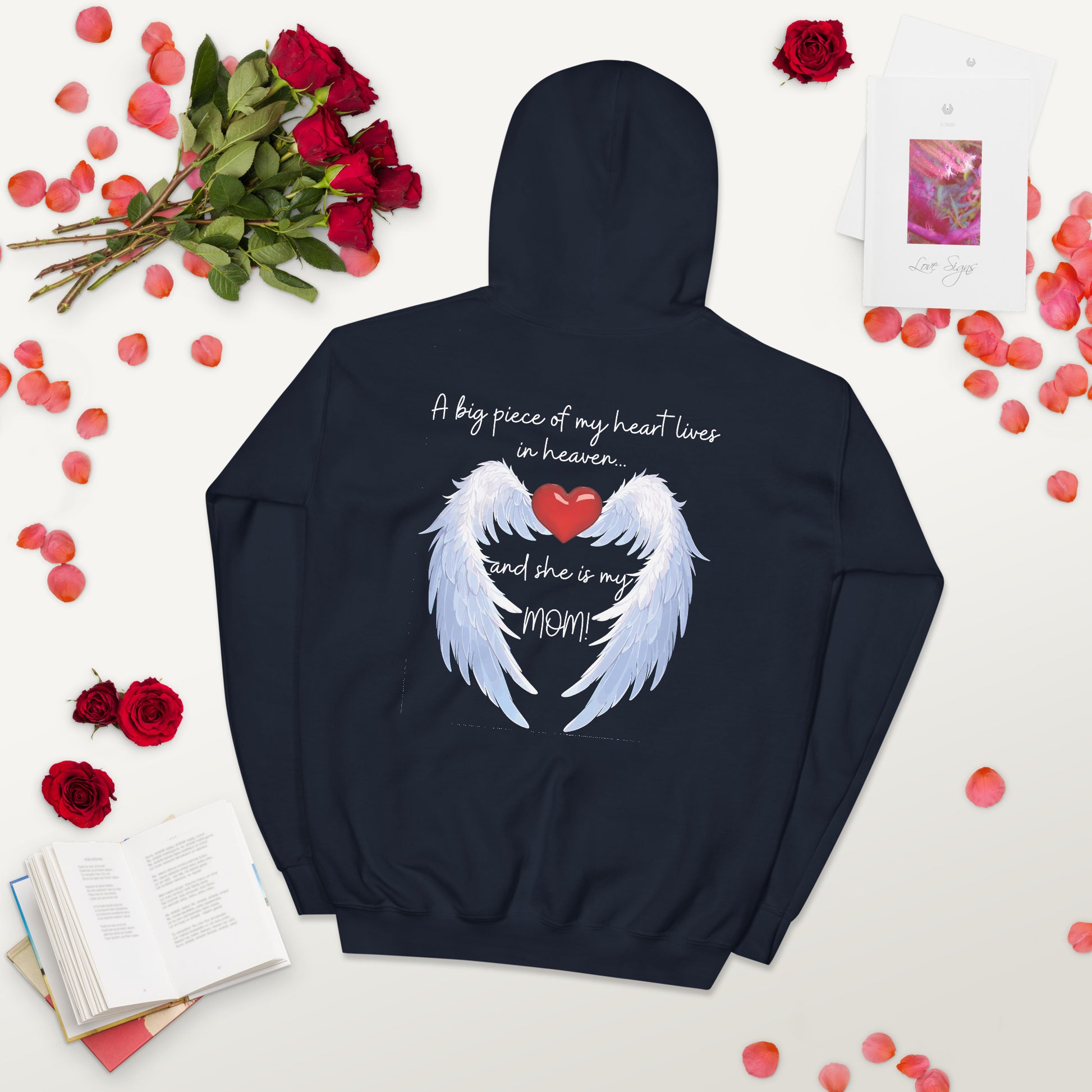 "Heavenly Heart Mom" Tribute Hoodie Unisex Hoodie - Design Studios Direct