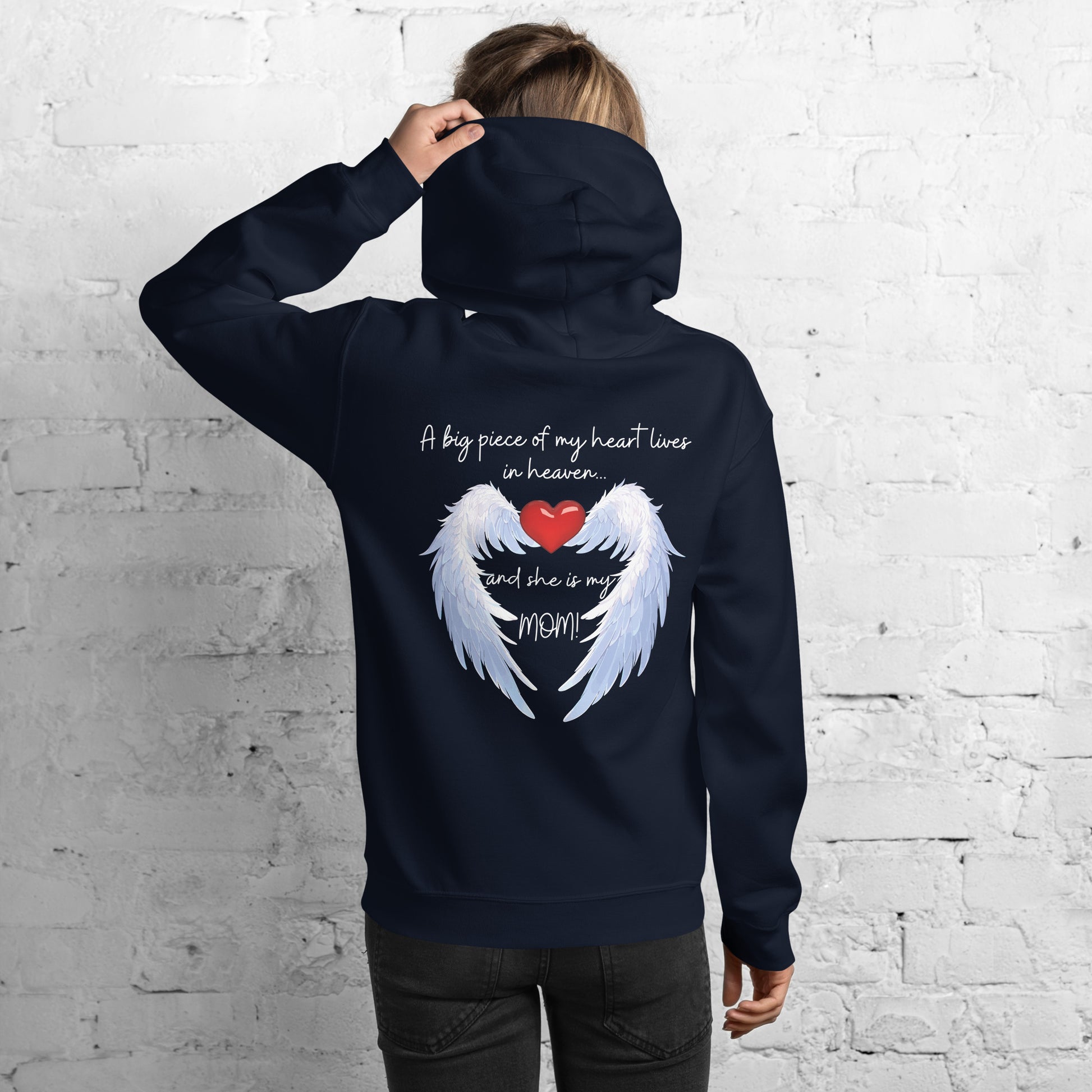 "Heavenly Heart Mom" Tribute Hoodie Unisex Hoodie - Design Studios Direct