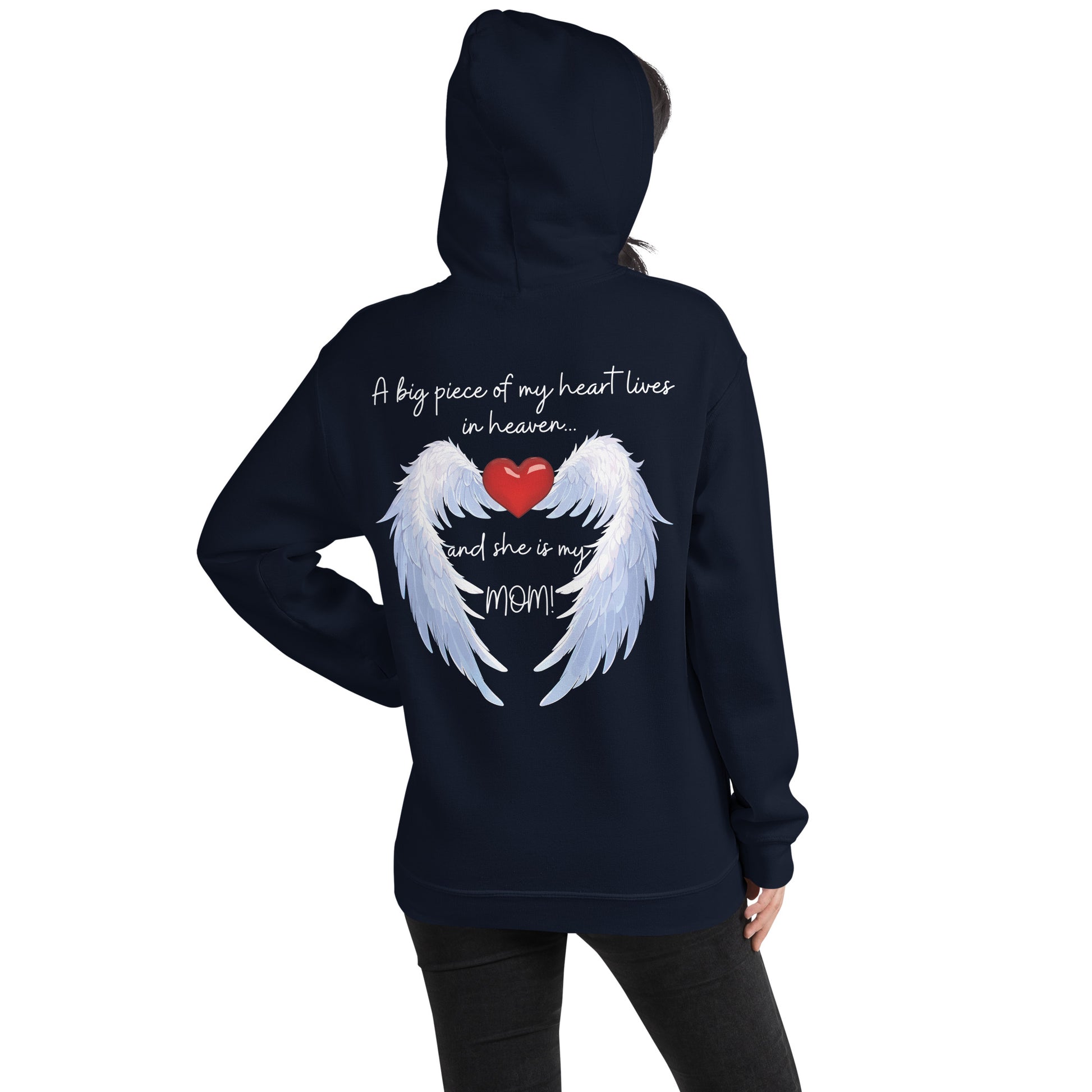 "Heavenly Heart Mom" Tribute Hoodie Unisex Hoodie - Design Studios Direct