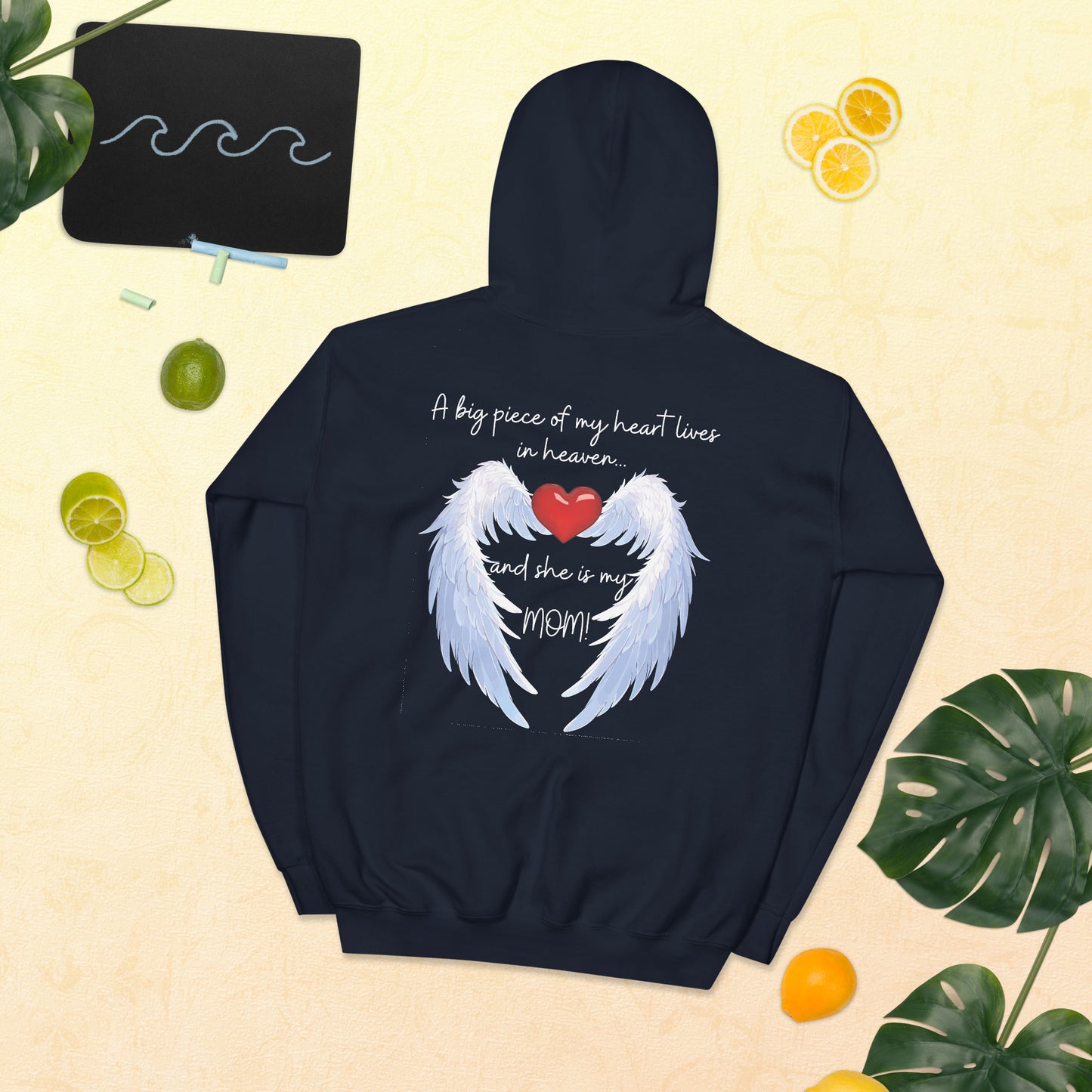 "Heavenly Heart Mom" Tribute Hoodie Unisex Hoodie - Design Studios Direct