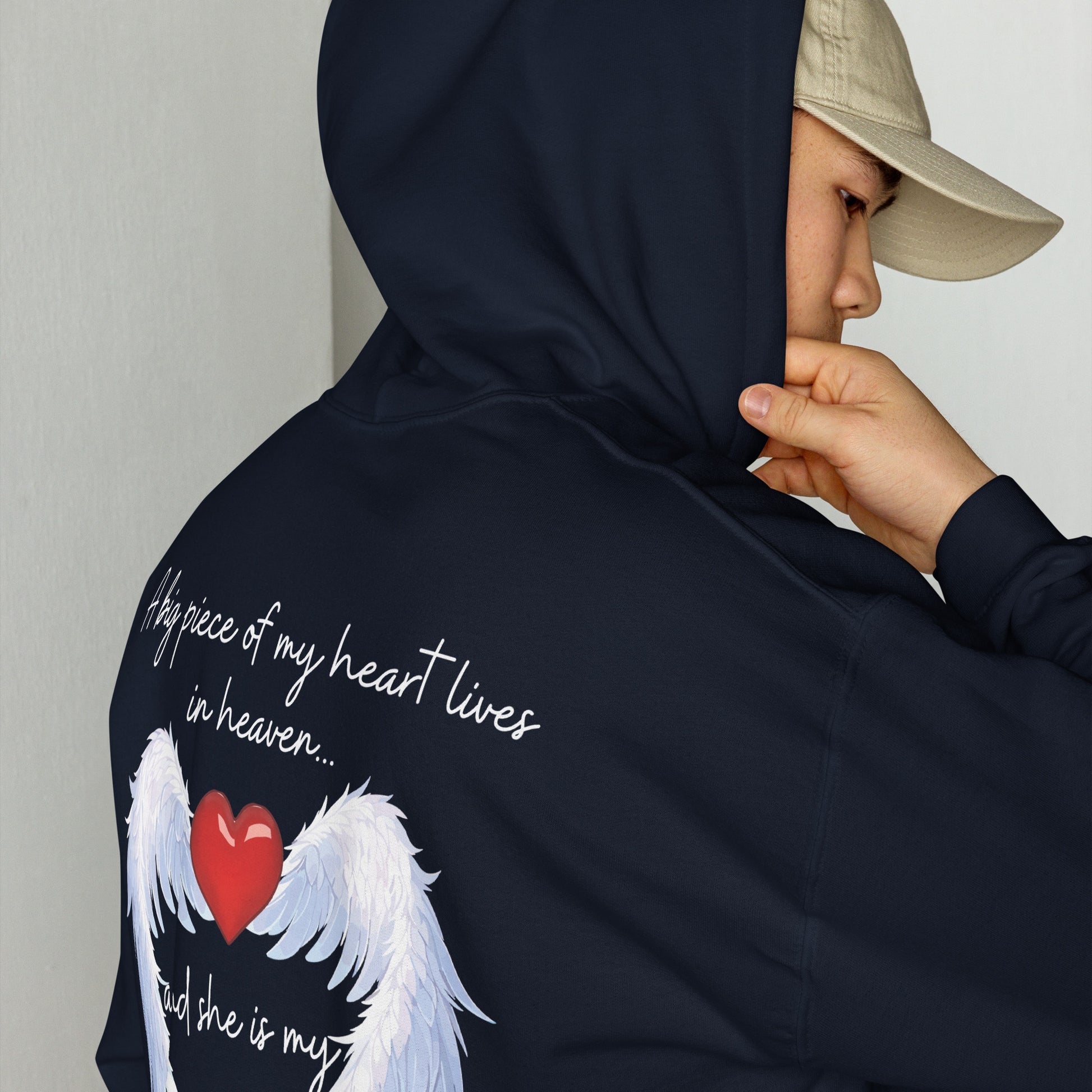 "Heavenly Heart Mom" Tribute Hoodie Unisex Hoodie - Design Studios Direct