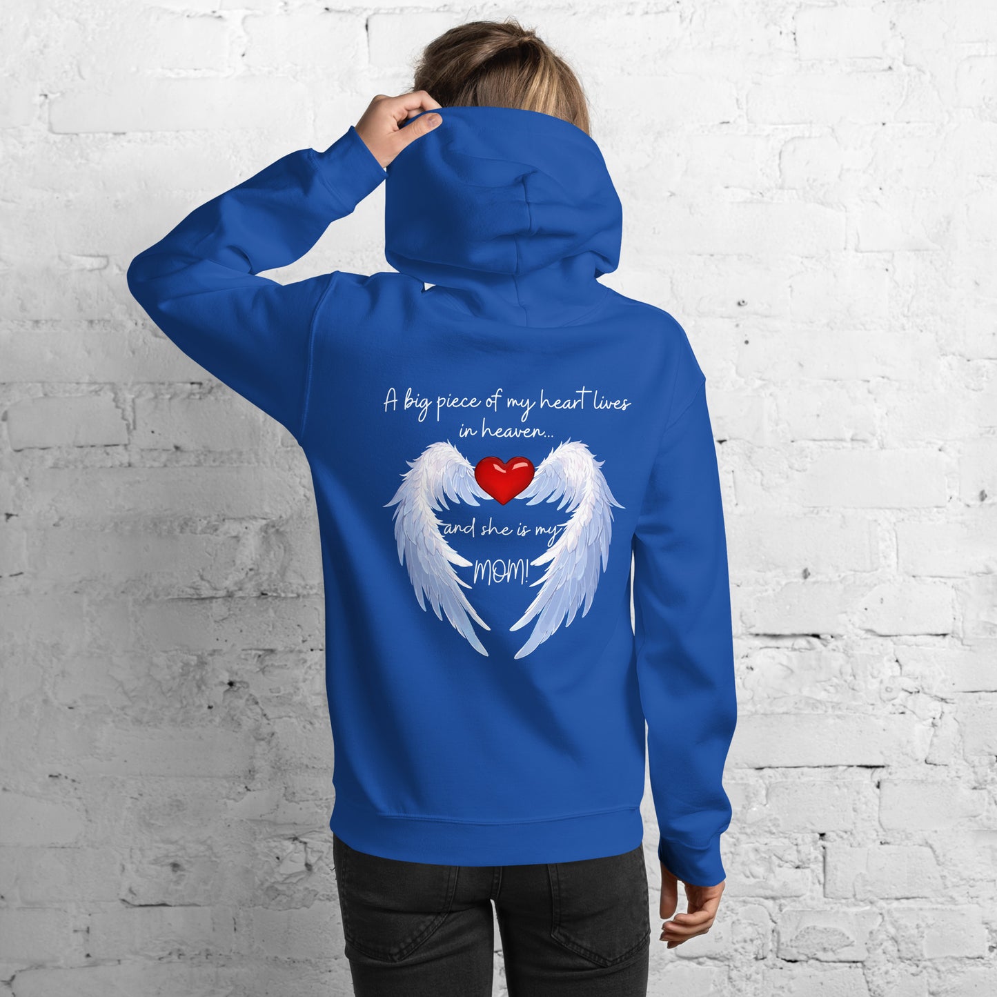 "Heavenly Heart Mom" Tribute Hoodie Unisex Hoodie - Design Studios Direct