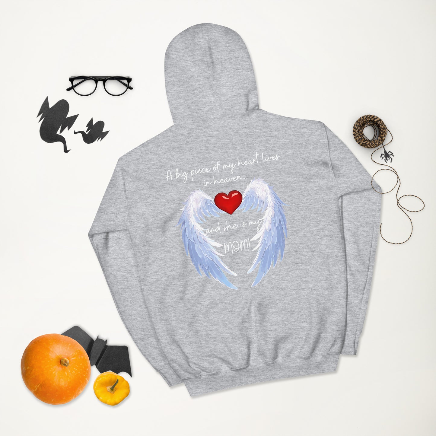 "Heavenly Heart Mom" Tribute Hoodie Unisex Hoodie - Design Studios Direct