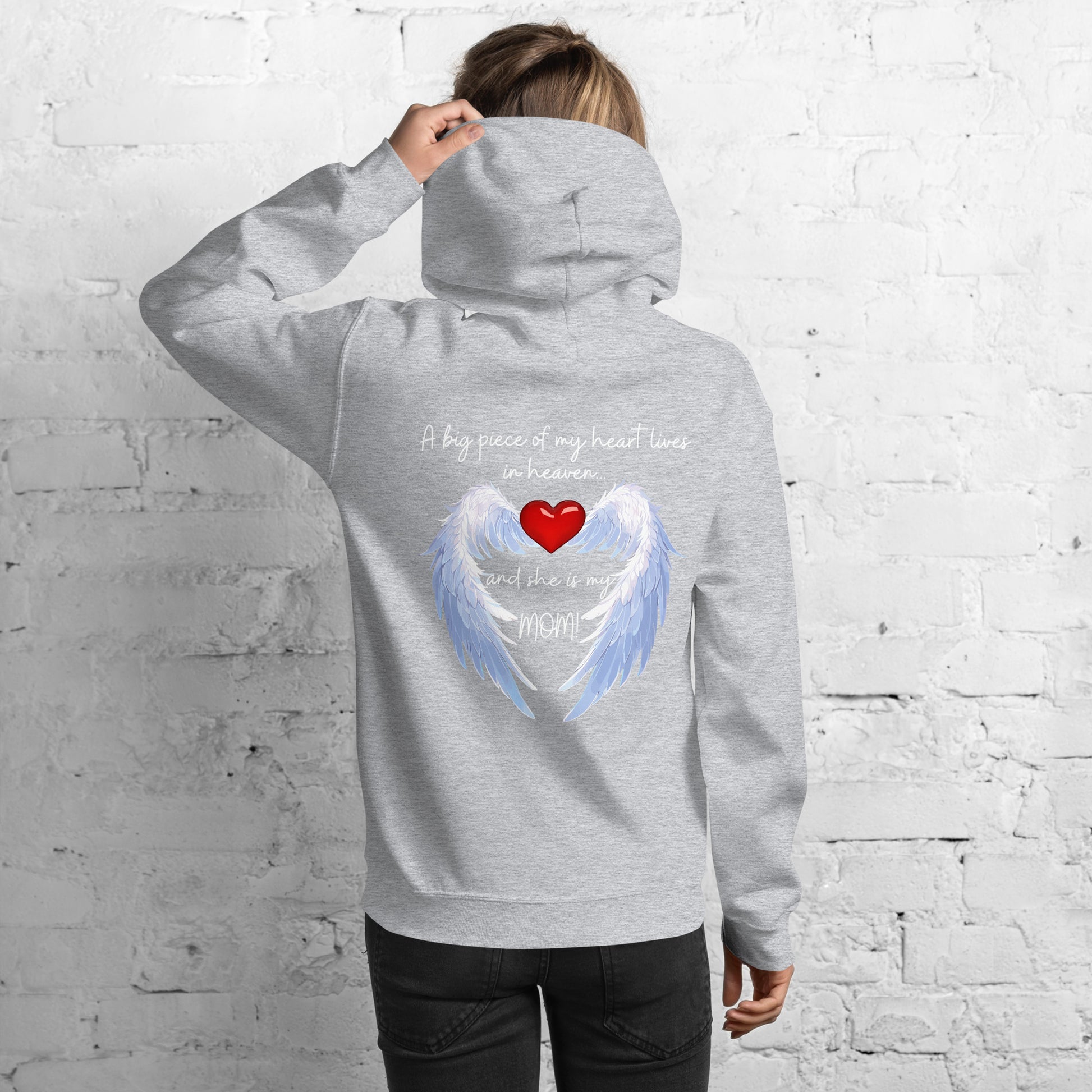 "Heavenly Heart Mom" Tribute Hoodie Unisex Hoodie - Design Studios Direct