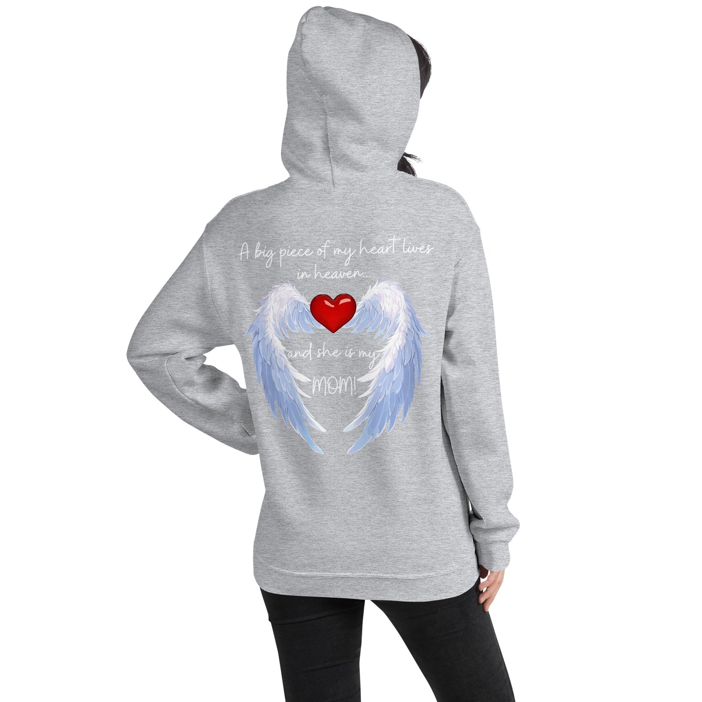 "Heavenly Heart Mom" Tribute Hoodie Unisex Hoodie - Design Studios Direct