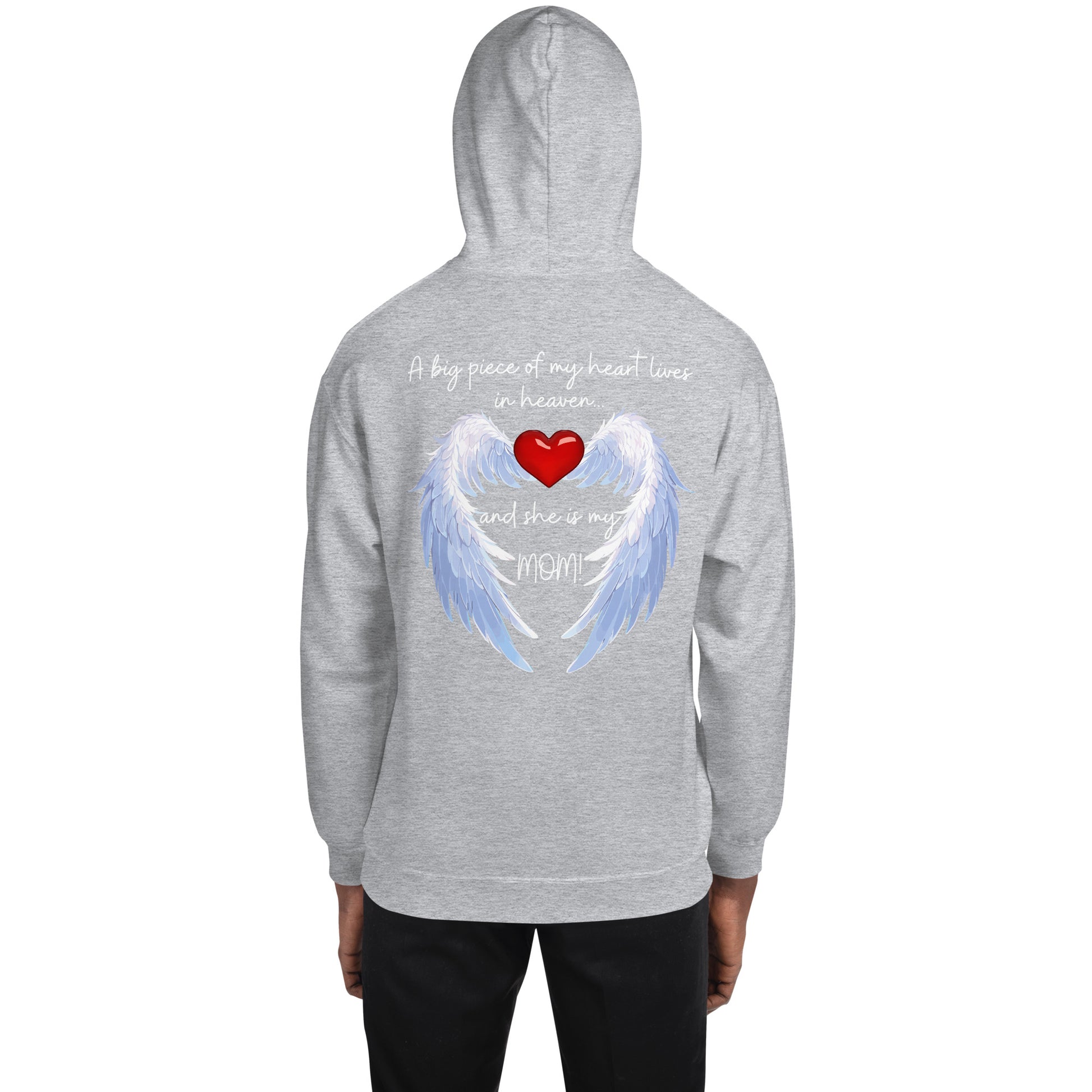 "Heavenly Heart Mom" Tribute Hoodie Unisex Hoodie - Design Studios Direct