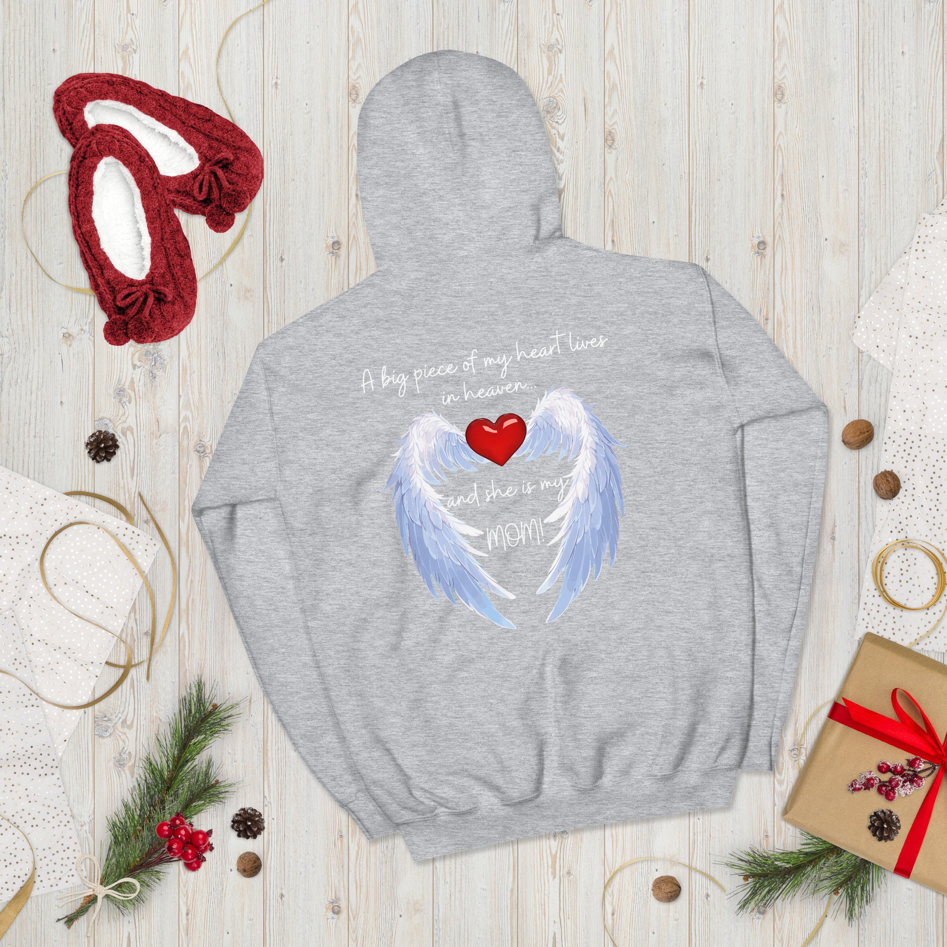 "Heavenly Heart Mom" Tribute Hoodie Unisex Hoodie - Design Studios Direct