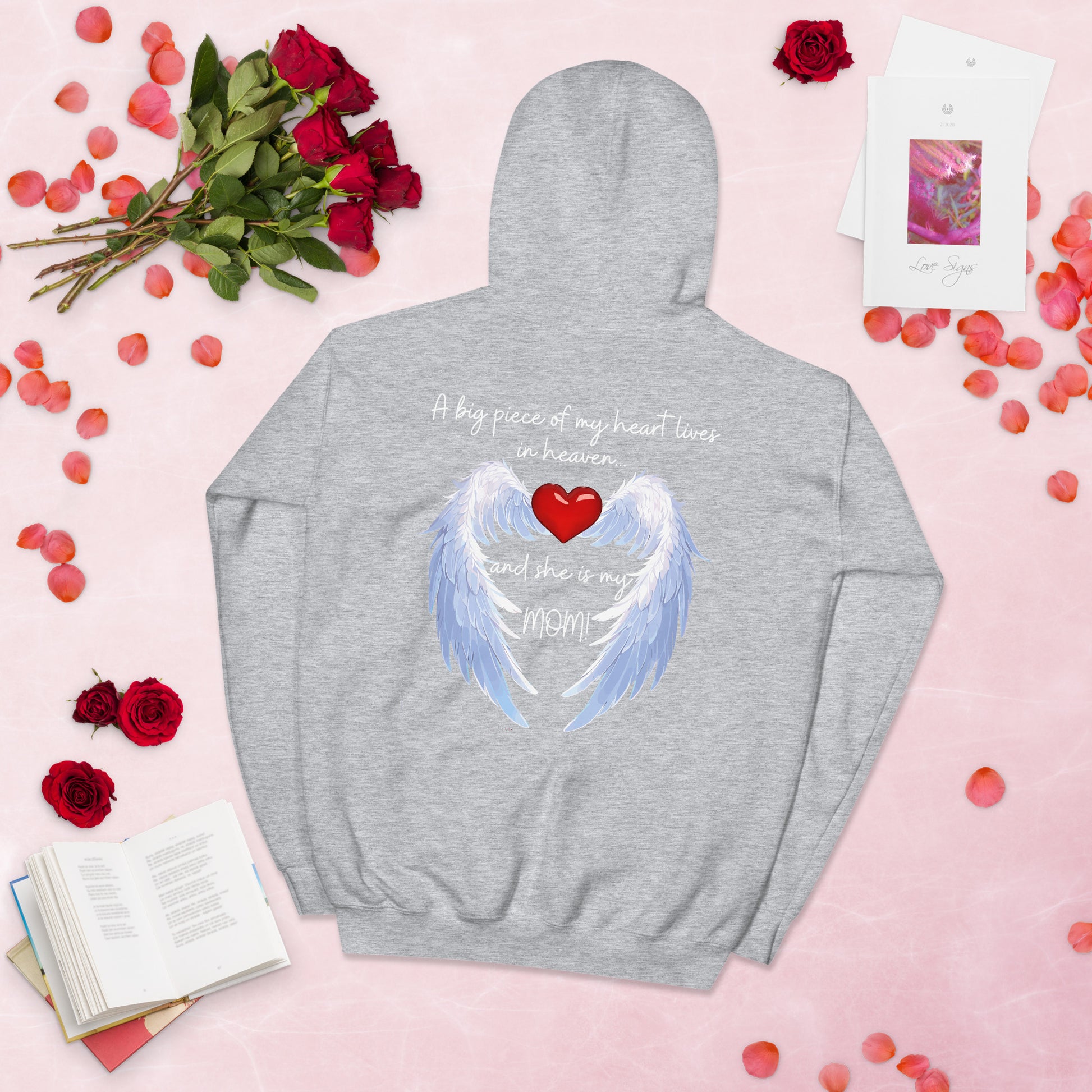 "Heavenly Heart Mom" Tribute Hoodie Unisex Hoodie - Design Studios Direct