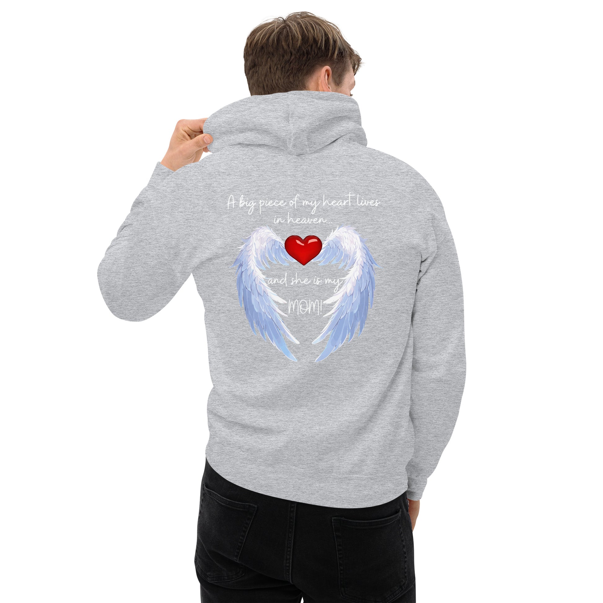 "Heavenly Heart Mom" Tribute Hoodie Unisex Hoodie - Design Studios Direct