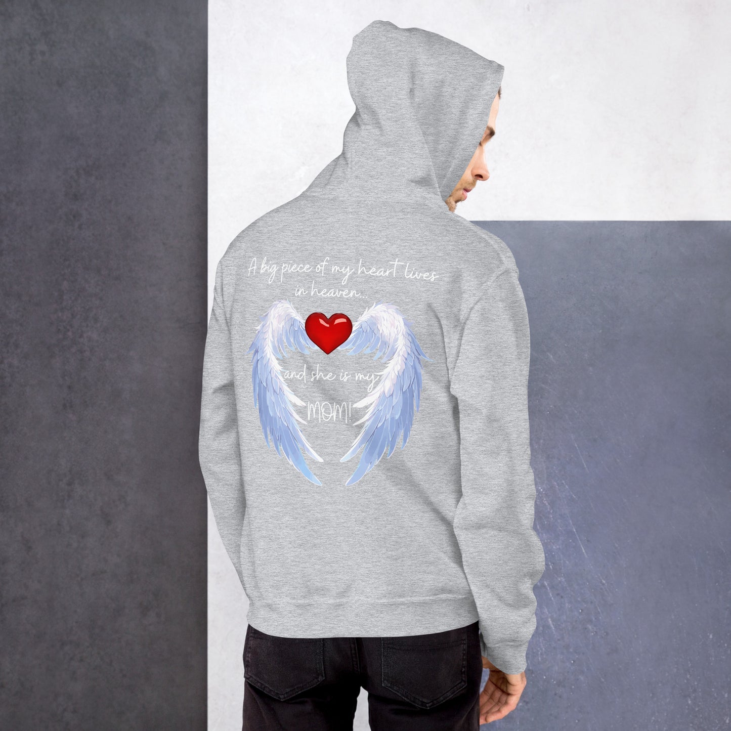 "Heavenly Heart Mom" Tribute Hoodie Unisex Hoodie - Design Studios Direct