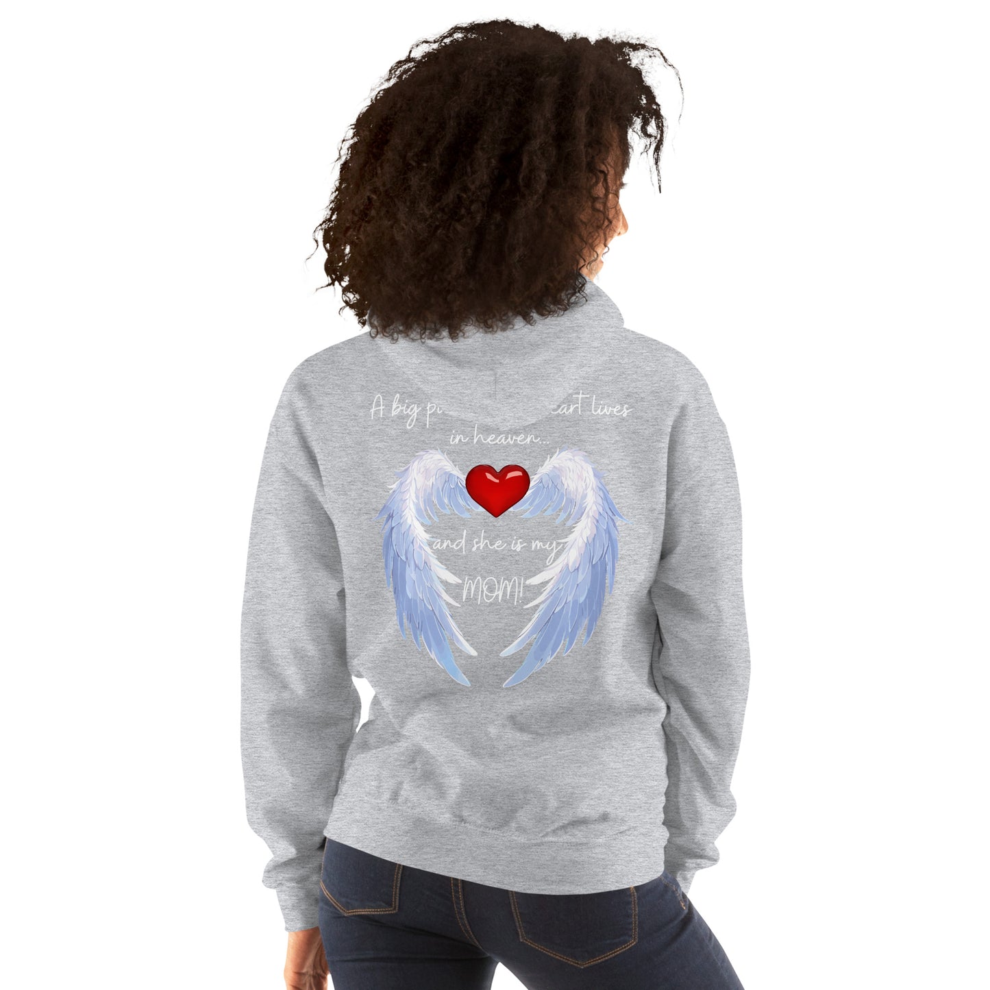 "Heavenly Heart Mom" Tribute Hoodie Unisex Hoodie - Design Studios Direct