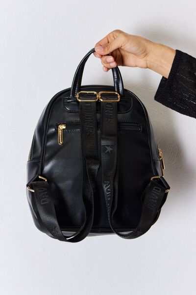 David Jones PU Leather Backpack - Design Studios Direct