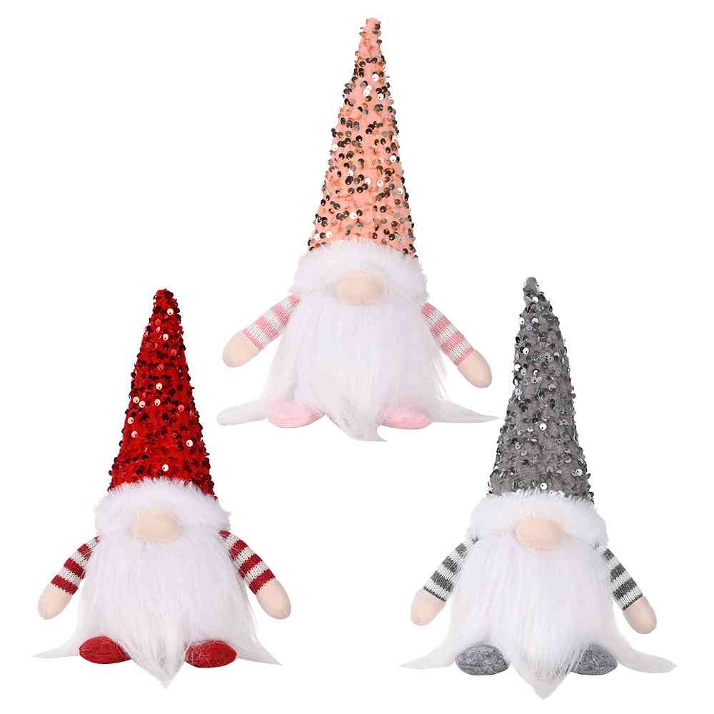 Sequin Light-Up Faceless Gnome - Design Studios Direct