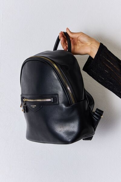 David Jones PU Leather Backpack - Design Studios Direct