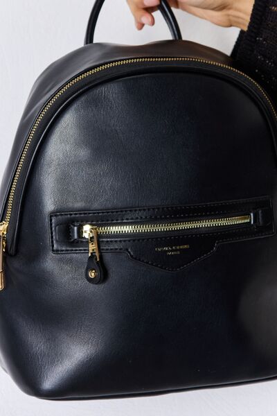 David Jones PU Leather Backpack - Design Studios Direct