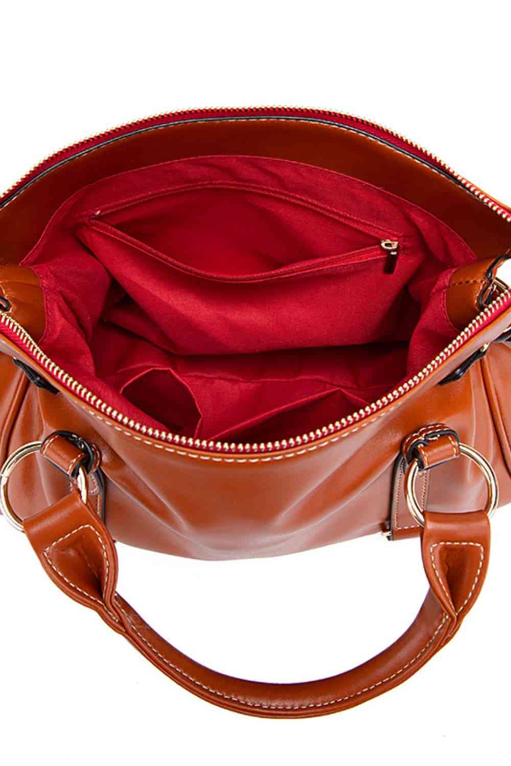 Large Leather Satchel with Tassels - Design Studios Direct